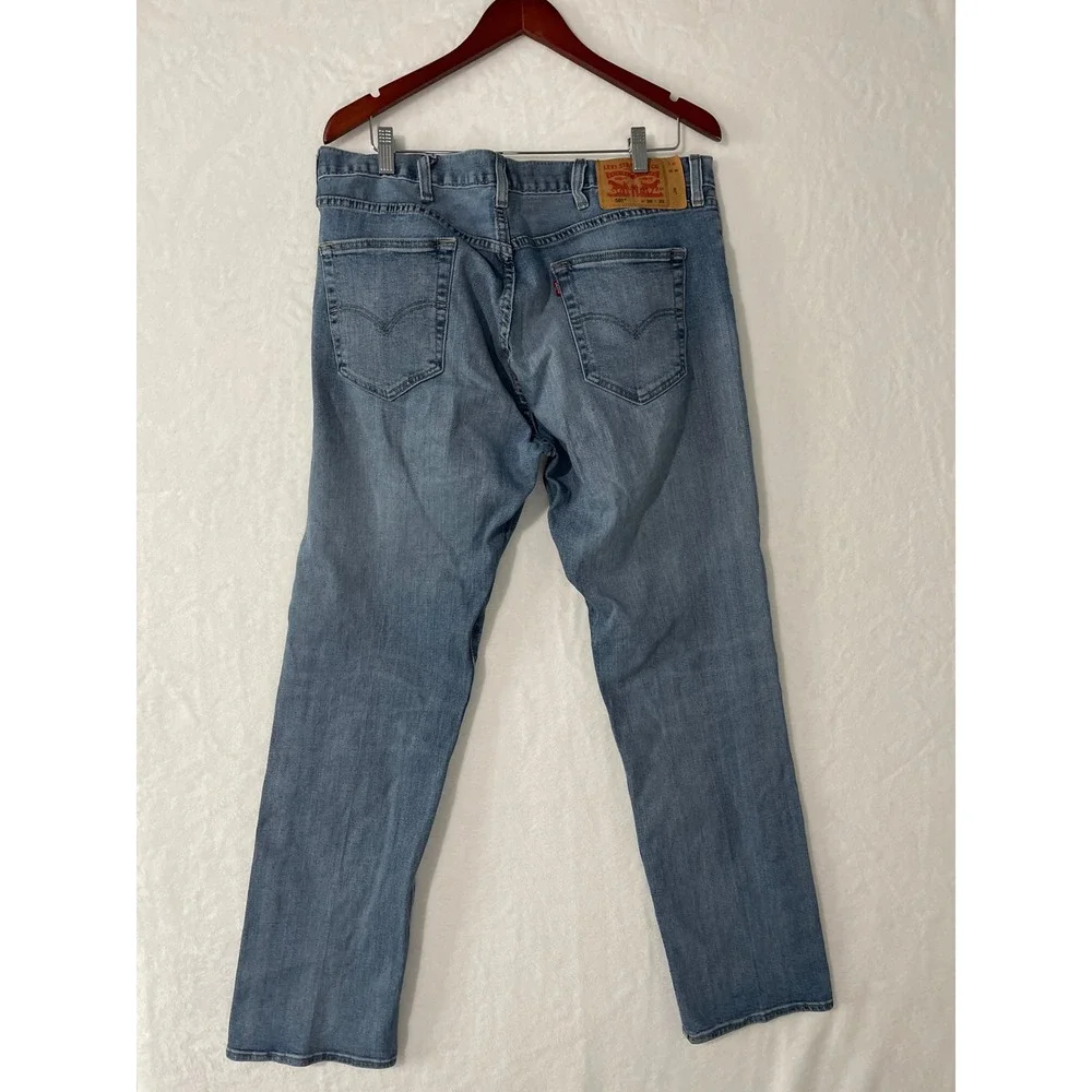 Levi's 501 Mens Jeans Classic Wash Button Fly Denim Straight Leg W38 L32